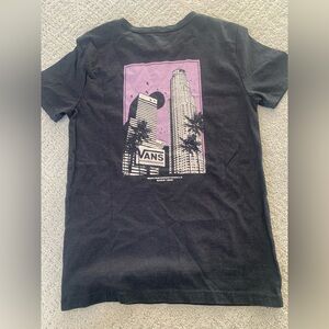 Vans Black and Purple Cityscape Tee size XS